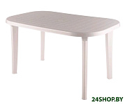 Картинка Стол Элластик-Пласт Овальный 136x82x74 (белый)