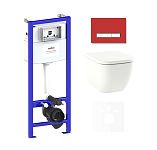 Картинка Унитаз Lavinia Boho Relfix One 6 в 1 75110036 (красный стекло)