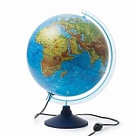 Интерактивный глобус Земли физико-политический с подсветкой