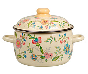 Картинка Кастрюля СтальЭмаль Луговые цветы 3RС161М