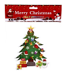 Картинка Наклейка на окно Серпантин Елочка новогодняя 19x20 см (зеленый) 185-0208