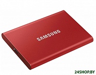 Картинка Внешний накопитель Samsung T7 2TB (красный)