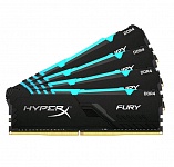 Картинка Оперативная память HyperX Fury RGB 4x16GB DDR4 PC4-19200 (HX424C15FB3AK4/64)