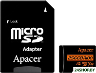 microSDXC AP256GMCSX10U8-R 256GB (с адаптером)