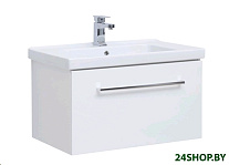 Картинка Мебель для ванных комнат Dreja Тумба Big Inn 80 77.0203W с умывальником Harmonia 80 640207