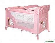 Картинка Манеж-кровать Lorelli Moonlight 2 Beige Rose Rabbits (10080412153)