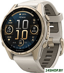 Fenix 8 Sapphire 43мм (золотистый, дымчато-серый ремешок)