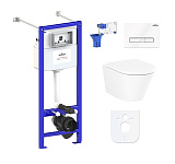 Картинка Унитаз Lavinia Boho Relfix Biore Rimless 7 в 1 87050189 (белое стекло)