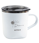 Картинка Термокружка Kite K21-324-01 260 мл (белый)