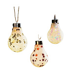 Картинка Набор елочных шаров LuazON Лампочки снежные 5864399