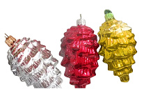 Картинка Украшение елочное Greenterra Шишка (4 шт, золото)