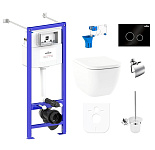 Картинка Унитаз Lavinia Boho Relfix One 9 в 1 97020120 (черное стекло)