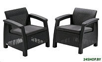 Картинка Комплект садовой мебели KETER Corfu Duo Set 258977 (графит)