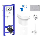 Картинка Унитаз Lavinia Boho Relfix Grance Hill Rimless 9 в 1 75110415 (матовый пластик)