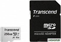 Картинка Карта памяти Transcend 300S 256GB (с адаптером) TS256GUSD300S-A