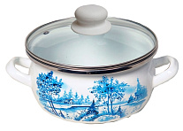 Картинка Кастрюля Завод Сантэкс 1-2450112 (гжель, белый)