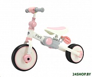 Картинка Беговел-велосипед Bubago Flint BG-F-109-4 (белый/розовый)