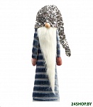 Картинка Фигура под елку Зимнее волшебство Дедушка в синей шубке, в колпаке с пайетками 4822667