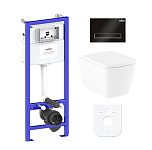 Картинка Унитаз Lavinia Boho Relfix Aveo Rimless 6 в 1 77040124 (черный пластик)