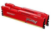 Картинка Оперативная память Kingston FURY Beast 2x4GB DDR3 PC3-12800 KF316C10BRK2/8