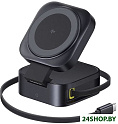 Сетевое зарядное Baseus PicoGo Series 2-in-1 Magnetic Wireless Charger Qi2 67W P10276800123-00 (черн