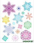 Набор наклеек Золотая сказка Разноцветные снежинки 2 591212