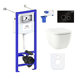 Картинка Унитаз Lavinia Boho Relfix One 7 в 1 87050144 (черное стекло)