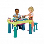 Картинка Детский стол Keter Creative Play Table + 2 stools [17184184]