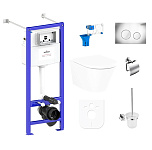 Картинка Унитаз Lavinia Boho Relfix Biore Rimless 9 в 1 97020162 (хром пластик)