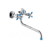 Картинка Смеситель Эверест B22-071D (синий/хром)