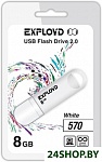 Картинка USB флэш-накопитель EXPLOYD 8GB-570-белый
