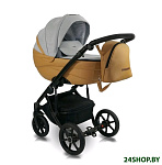 Картинка Детская универсальная коляска Bexa Ideal 2 в 1 (ID 05, серый/рыжая кожа)