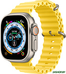 Watch Ultra LTE 49 мм (титановый корпус, титановый/желтый, ремешок из эластомера)