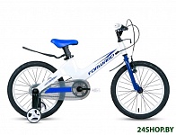 Картинка Детский велосипед Forward Cosmo 18 2.0 2021 (белый/синий)