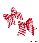 Картинка Набор елочных игрушек Зимнее волшебство Бантик полосатик 5043527 (2шт)