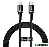 Картинка Кабель Baseus CATLGH-01 USB Type-C - Lightning (1 м, черный)