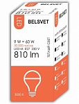 Картинка Светодиодная лампочка Belsvet LED-M A60 E27 9 Вт 3000 К