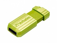 Картинка USB Flash Verbatim PinStripe Green 16GB (49070)