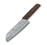 Картинка Нож кухонный Victorinox Swiss Modern Santoku Damast (6.9050.17J20) (коричневый)