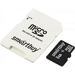Картинка Карта памяти Smart Buy microSDHC SB8GBSDCL10-01_С 8GB (с адаптером)