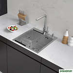 ECO AR мойка 450*500, коландер F, дозатор SATIN DECOR