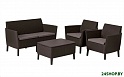 Комплект садовой мебели Keter Salemo 2-Sofa Set 253228 (коричневый)