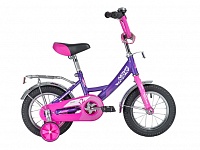 Картинка Детский велосипед Novatrack Vector 12 (фиолетовый/розовый, 2020)