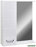 Картинка Шкаф с зеркалом Doratiz Вега 50 (левый, белый)