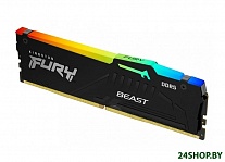 Картинка Оперативная память Kingston FURY Beast RGB 2x16ГБ DDR5 5200 МГц KF552C40BBAK2-32
