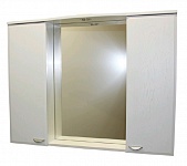 Картинка Шкаф с зеркалом для ванной СанитаМебель Лотос 101.1000