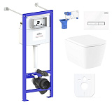 Картинка Унитаз Lavinia Boho Relfix Aveo Rimless 7 в 1 87050213 (белое стекло)