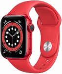 Картинка Умные часы Apple Watch Series 6 40 мм (алюминий красный/красный спортивный)