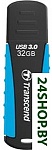 Картинка USB Flash Transcend JetFlash 810 32GB Black-Blue (TS32GJF810)