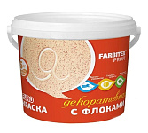 Картинка Краска Farbitex Профи Декоративная акриловая с флоками льняной Л-2 12 кг